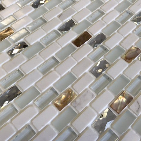 Nautica Oyster White Mosaic Wall 295x292x8mm