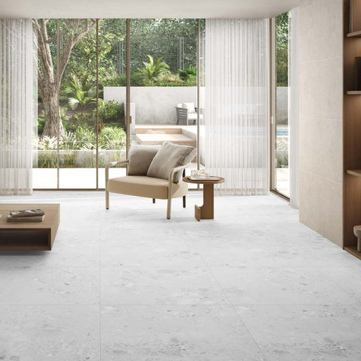 Ceppo Di Gre White terrazzo tiles 90x90cm All tiles TILEJOB