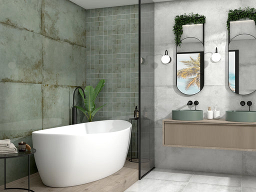 Alloy Mint Semi Polished Porcelain Tiles 60x120cm All tiles TILEJOB.CO.UK