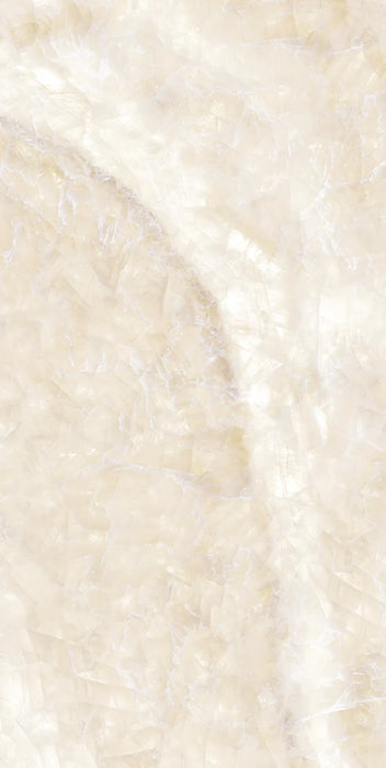 Luminous Topaz Onyx Ivory Effect Porcelain Matt and Polished Tiles - 60x120cm