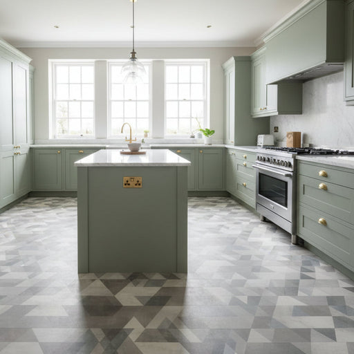 Resina Triangle Gold decor matt porcelain tiles 60x120cm