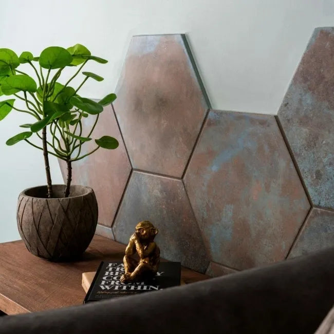 Blackwood copper hexagonal tiles 333x280x9mm