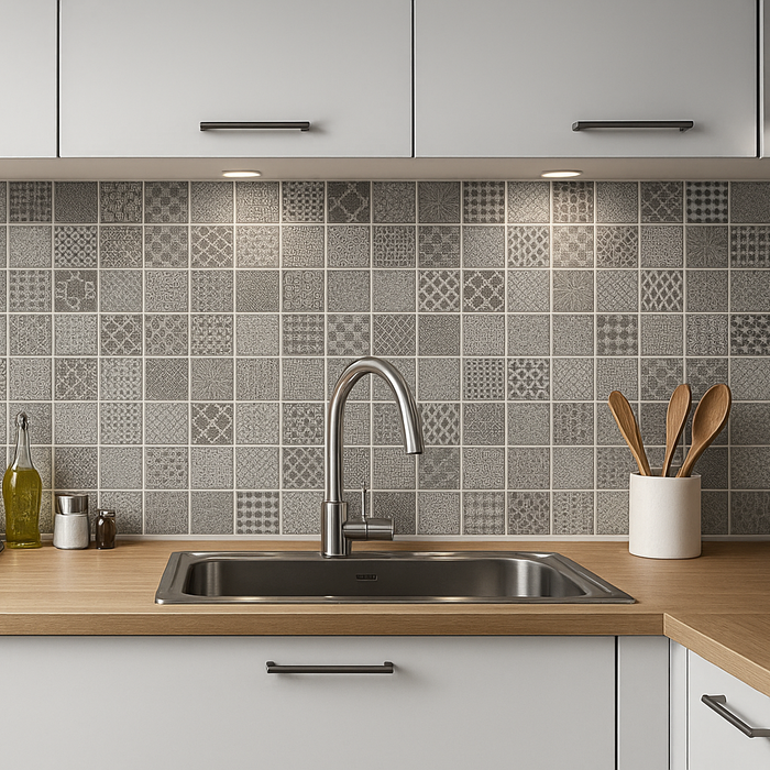 Tapestry Grey Mosaic Wall 300x300x8mm