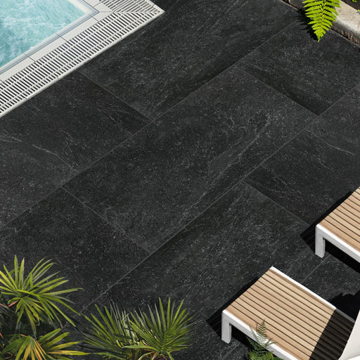 Brazilian black 2cm outdoor porcelain 60x120cm 
