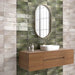 Oxford rustic green gloss wall tiles cut sample TILEJOB.CO.UK