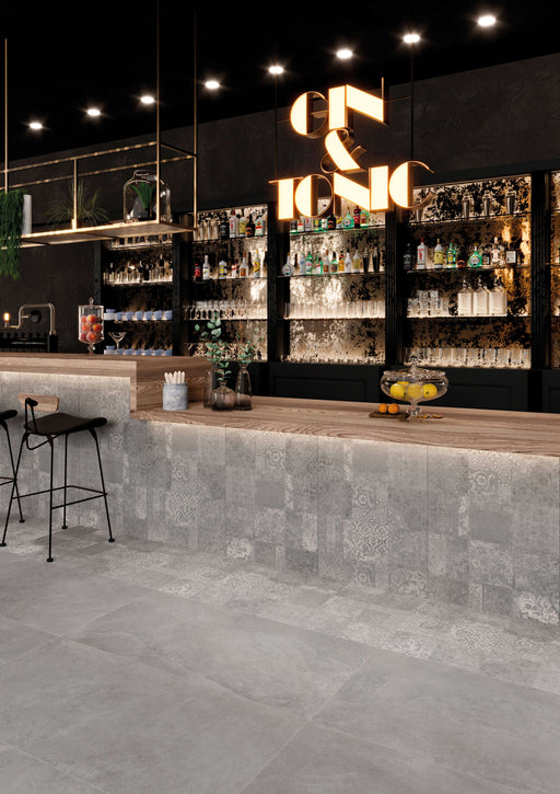 Batik Grey Patterned porcelain tiles 60x120cm All tiles TILEJOB