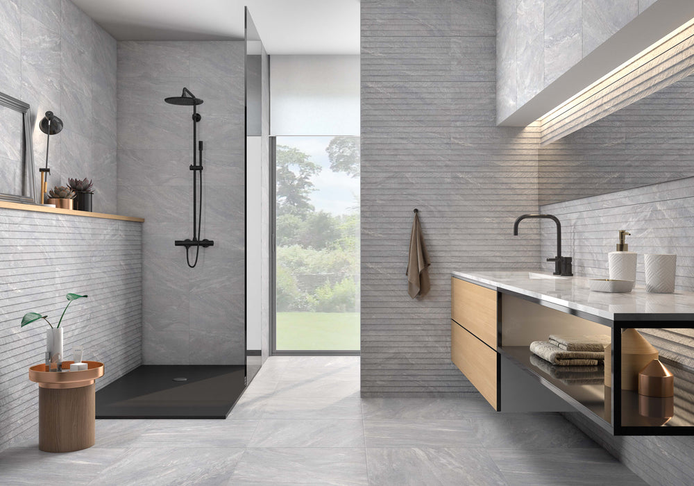 Terranova silver porcelain tiles 60.8x60.8cm