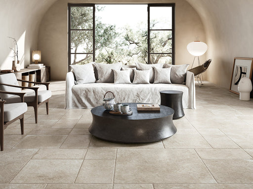 Tuscan Flagstones Ivory Porcelain Floor and Wall Tile