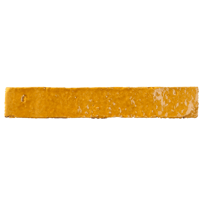 Perugia Vecchia yellow crackle glazed ceramic tiles cut sample TILEJOB.CO.UK