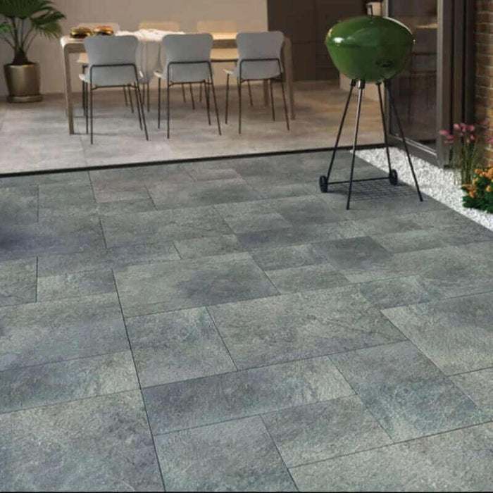 Burlington Blue Outdoor porcelain tiles patio kit Spectrum-18.36m² per Pack All tiles TILEJOB.CO.UK