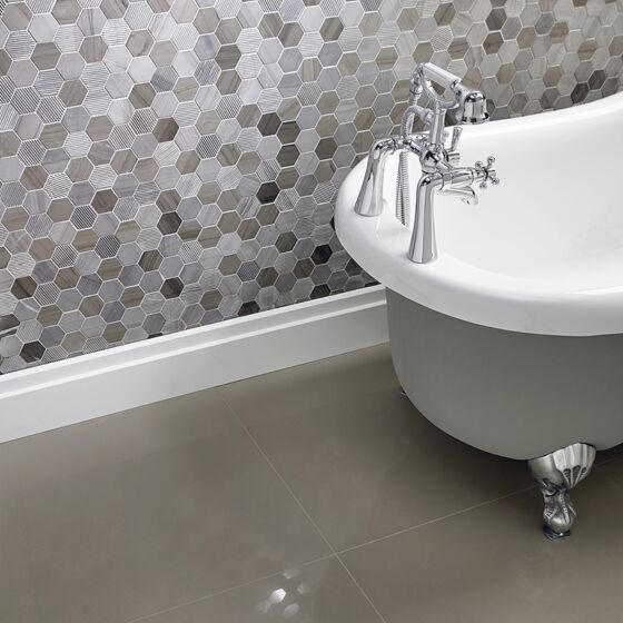 Warm Mocha  Natural Stone Hexagonal Mosaic tiles