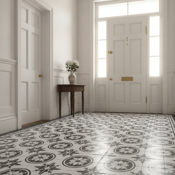 Blanconero Georgian Floral porcelain 197x197x8mm