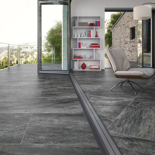 Rimini Dark Grey outdoor porcelain tiles 60x90x2cm All tiles TILEJOB