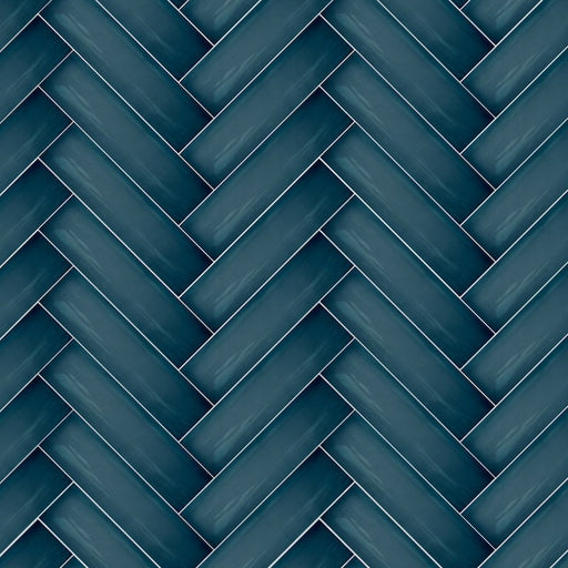 Vitrina Deep Turquoise Gloss Wall Ceramic tiles 7.5x30cm