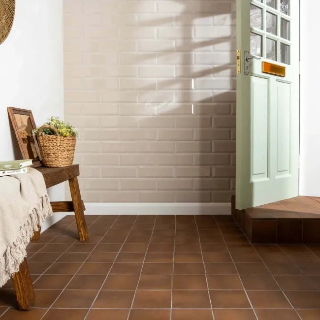 Cathedral Classic Victorian Brown quarry tiles 15x15cm