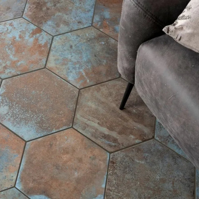 Blackwood copper hexagonal tiles 333x280x9mm