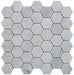 Deco Carrara Natural Marble Large Hexagonal Mosaic tiles