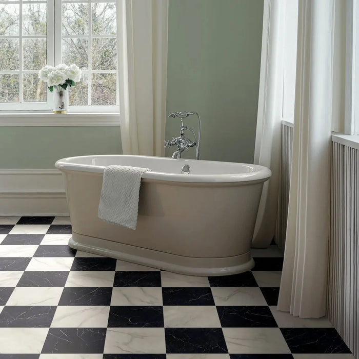 Charming Black Classic Marble effect tiles 30x30cm