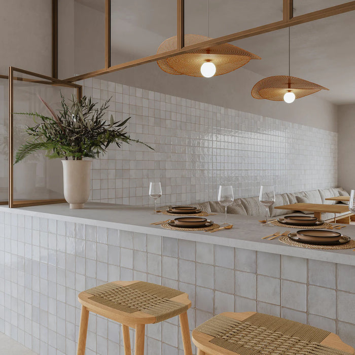 Rustic White Zellige style tiles Wall Tiles 32x62.5cm