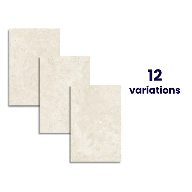 Yorkshire Antique Ivory Tumbled Effect Outdoor Porcelain Tiles