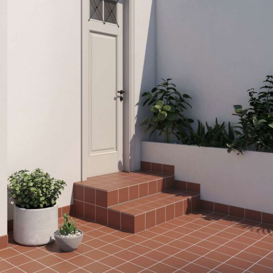 Cathedral Classic Victorian Red quarry tiles 15x15cm