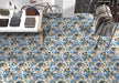 Sidney spring blue pattern tiles cut sample TILEJOB
