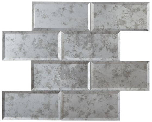 Lumiere Bevel Antique Mirror Brick Mosaic 75x150mm All tiles TILEJOB