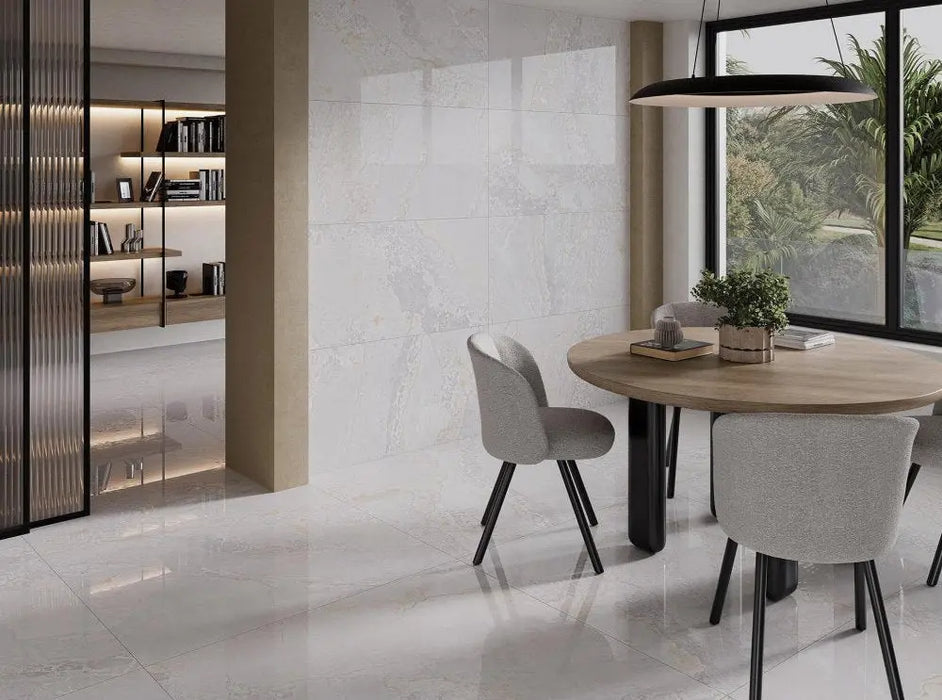 Planet White Oxide Metal Effect Wall & Floor Tiles