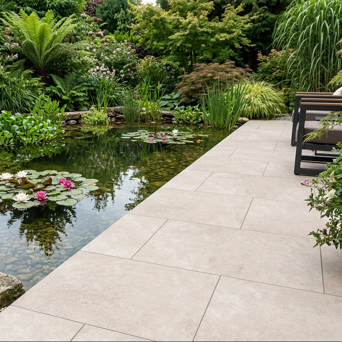 Travertino outdoor porcelain tile 60x90x2cm