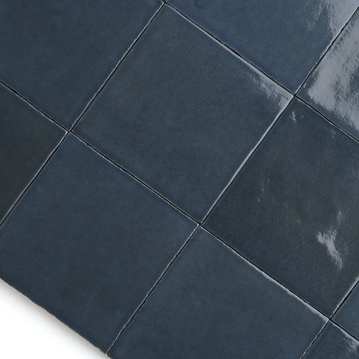 Zellige Morocco Navy Blue Wall Tiles 10×10cm
