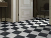 Marquina Classic Marble black cut sample TILEJOB.CO.UK