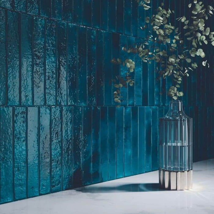 Perugia Vecchia aqua crackle glazed ceramic tiles 235x38mm All tiles TILEJOB