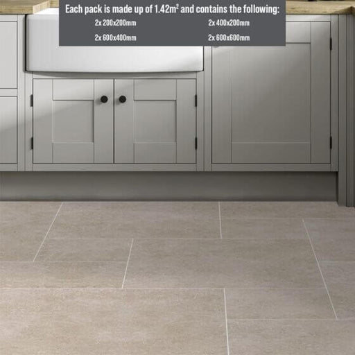 Luciana Sand Matt Glazed Porcelain Modular Opus Pack 1.42m2 Tilejob