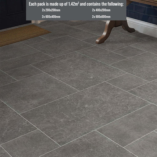 Luciana Slate Matt Glazed Porcelain Modular Opus Pack 1.42m2 Tilejob