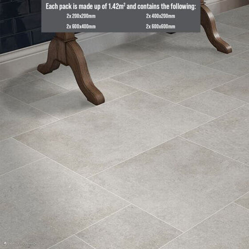 Luciana Stone Matt Glazed Porcelain Modular Opus Pack 1.42m2 Tilejob