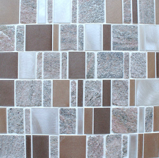 Meteor Bronze Multi Mosaic Wall 300x300x8mm TILEJOB