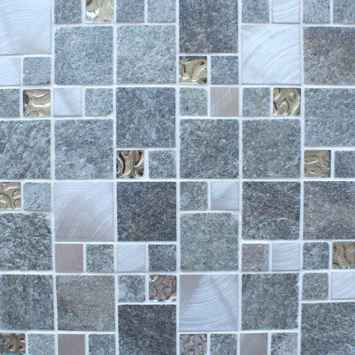 Meteor Grey Mosaic Wall 300x300x8mm TILEJOB