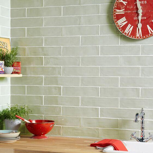 Handmade sage 75x300mm All tiles TILEJOB