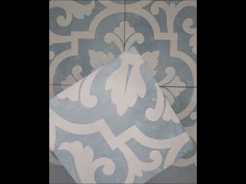 Romano waves blue matt porcelain tiles 210.6x210.6x9mm All tiles TILEJOB