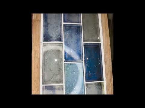 Rainfall Blue Mosaic Wall 350x300x8mm TILEJOB