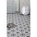 Geometry blue matt porcelain cut sample TILEJOB.CO.UK