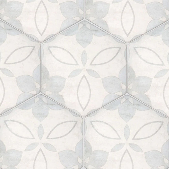 Florence Blue Hexagon porcelain 210x250x10mm