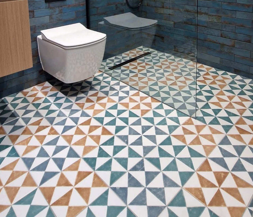Craft green pattern tiles 22x22cm All tiles TILEJOB