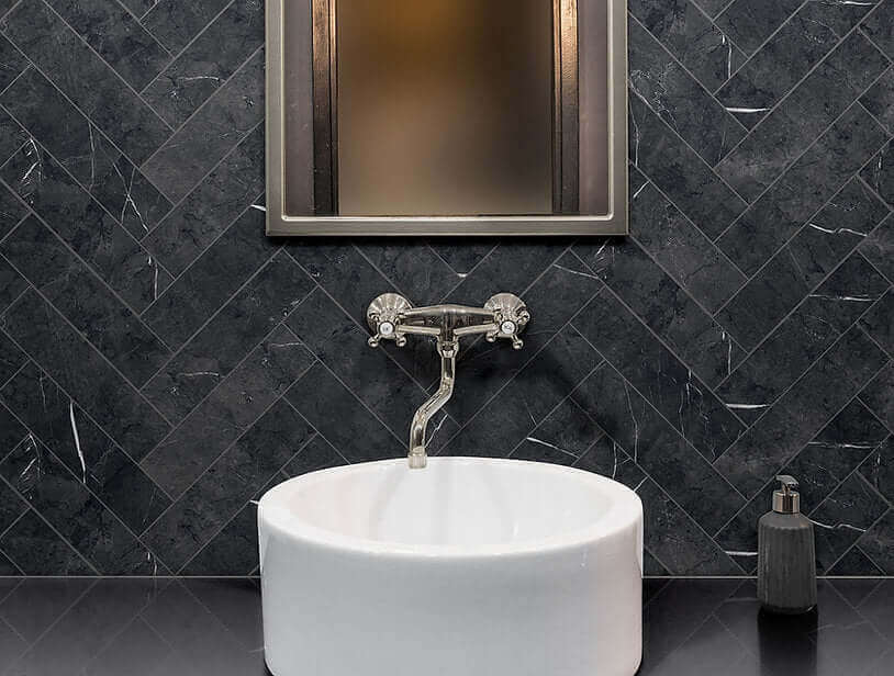 Marquina Classic Marble black 30x30cm All tiles TILEJOB.CO.UK