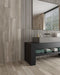 Norwich Dark Oak Panel Porcelain tiles cut sample TILEJOB.CO.UK