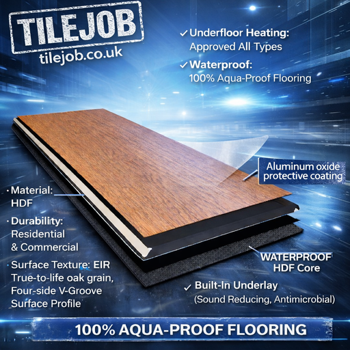 Elite Engineered Wood Flooring HDF Long Length 20X185cm