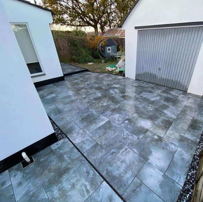Burlington Blue Outdoor porcelain tiles patio kit Spectrum-18.36m² per Pack All tiles TILEJOB.CO.UK