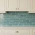 Como Turquoise gloss ceramic wall tiles 65x250x7mm