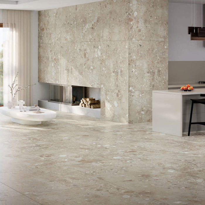 Ceppo Di Gre Crema terrazzo tiles 90x90cm All tiles TILEJOB