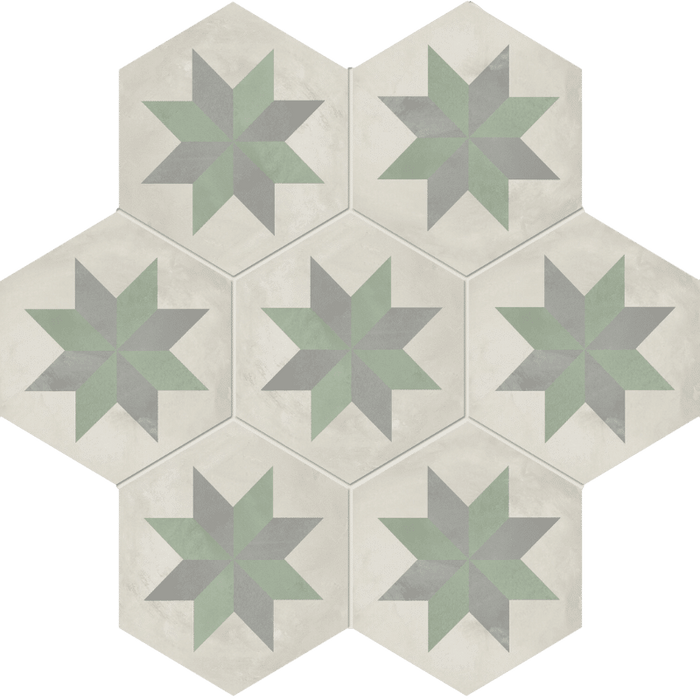 Vive Star Green Hexagon tiles 216x250mm All tiles TILEJOB